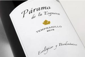 Vino tinto ecológico Páramo Esgueva